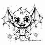 Amazing Bats and Spiderweb Halloween Coloring Pages 3