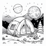 Amazing Camping Under The Stars Coloring Pages 1