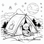 Amazing Camping Under The Stars Coloring Pages 3