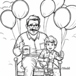 Amazing Dad's Birthday Balloons Coloring Pages 1