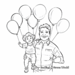 Amazing Dad's Birthday Balloons Coloring Pages 2