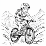 Amazing Mountain Bike Stunt Coloring Pages 1