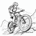 Amazing Mountain Bike Stunt Coloring Pages 2