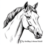 Amazing Quarter Horse Head Coloring Pages 4