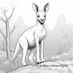 Amazing Zoo Kangaroo Coloring Pages 4