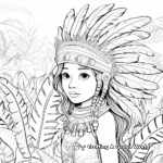 Amazon Rainforest Feather Coloring Pages 1