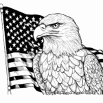 American Flag and Eagle Coloring Pages 1