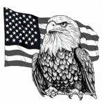 American Flag and Eagle Coloring Pages 2