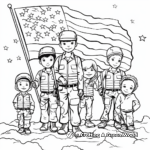 American Flag and Soldiers Coloring Pages 3