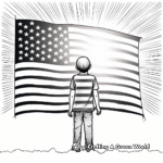 American Flag at Sunrise Coloring Sheets 2