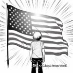 American Flag at Sunrise Coloring Sheets 4