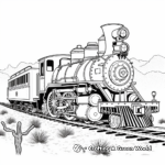 American Old West Steam Locomotive Coloring Pages 1