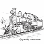 American Old West Steam Locomotive Coloring Pages 3