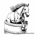 American Quarter Horse in Barrel Race Coloring Pages 4