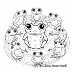 Amphibian Life Cycle: Frog Coloring Pages 2
