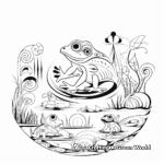 Amphibian Life Cycle: Frog Coloring Pages 3