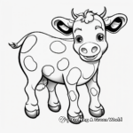 Amusing Cartoon Strawberry Cow Coloring Pages 3