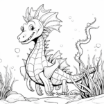 An Imposing Frilled Sea Dragon Coloring Pages 3