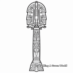 Ancient Egyptian Sword Coloring Pages 2
