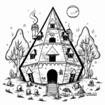 Ancient Haunted Pyramid Coloring Pages 1
