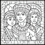 Ancient Mosaic Coloring Pages 1
