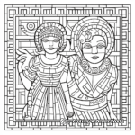 Ancient Mosaic Coloring Pages 2