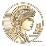 Ancient Persian Gold Coin Coloring Pages 1