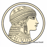Ancient Persian Gold Coin Coloring Pages 4