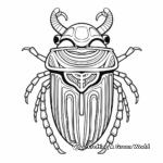 Ancient Scarab Beetle Coloring Pages 1