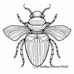 Ancient Scarab Beetle Coloring Pages 2