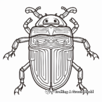 Ancient Scarab Beetle Coloring Pages 3