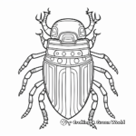 Ancient Scarab Beetle Coloring Pages 4