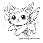 Angel Cat: Heavenly Flying Cats Coloring Sheets 2