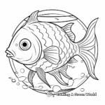 Angelfish in a Fishbowl Coloring Page 4