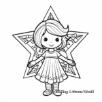 Angels and Stars Christmas Tree Topper Coloring Pages 2