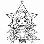 Angels and Stars Christmas Tree Topper Coloring Pages 4