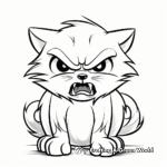 Angry Hissing Cat Coloring Pages 2