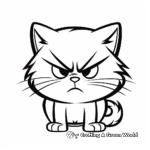 Angry Hissing Cat Coloring Pages 3