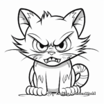 Angry Hissing Cat Coloring Pages 4
