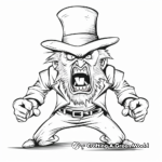 Angry Leprechaun Guarding His Gold Coloring Pages 4