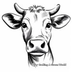 Angus Cow Face Coloring Pages 4