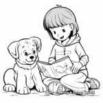 Animal Giving and Sharing Coloring Pages 1