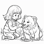 Animal Giving and Sharing Coloring Pages 4