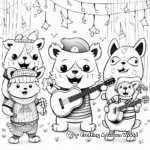 Animal Music Jam Party Coloring Pages 4