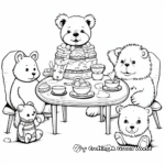 Animal Tea Party: Elegant-Scene Coloring Pages 3