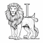 Animal-Themed Letter L Lion Coloring Pages 4