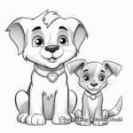 Animated Puppy and Kitten Coloring Pages for Kids 1