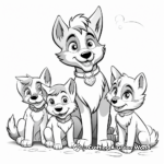 Animated Wolf Family Coloring Pages: Fun for Kids 4