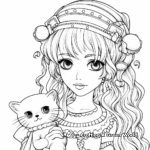 Anime Doll Coloring Pages for Teens 4