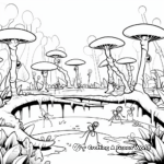 Ant In Their Habitat: Forest Ant Coloring Pages 1